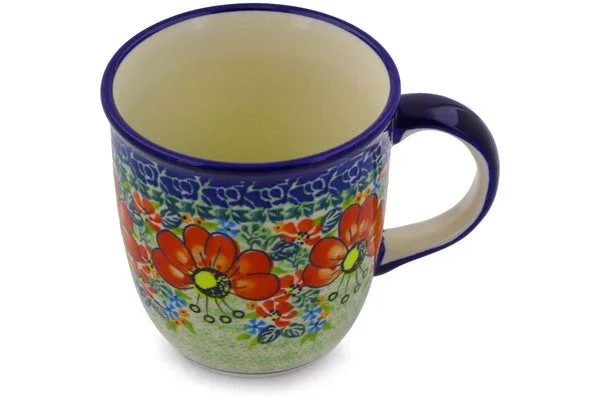 Polish Pottery 12 oz Mug Garden Meadow UNIKAT