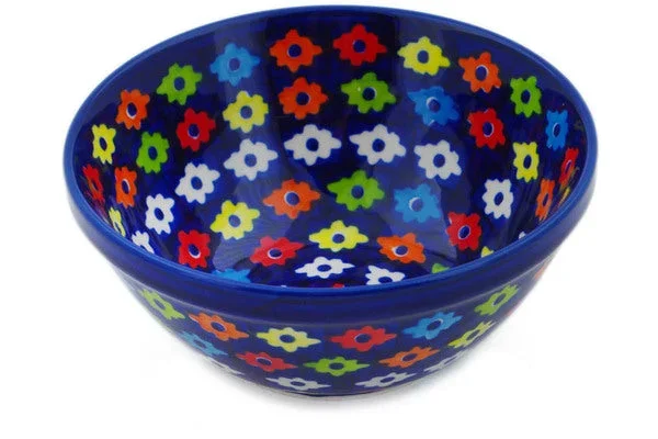 Polish Pottery 6″ Bowl Cardigan Squares