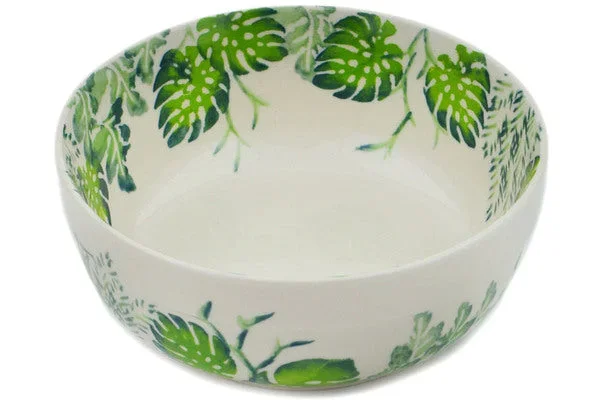 Polish Pottery 6″ Bowl Monstera Deliciosa