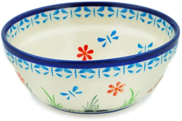 Polish Pottery 6″ Bowl Savannah Tiger Trails