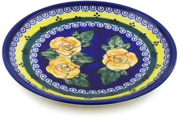 Polish Pottery 7″ Plate Cabbage Roses