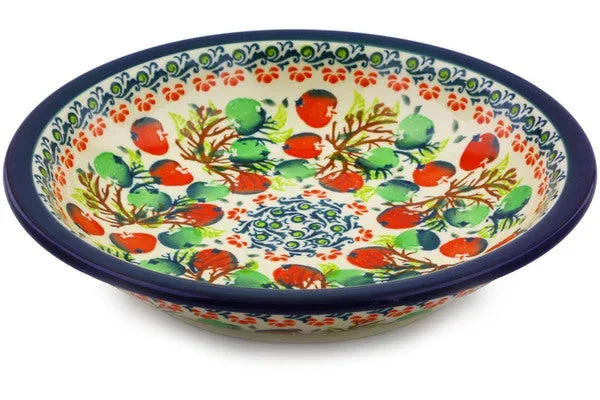 Polish Pottery 9″ Pasta Bowl Apple Orchard
