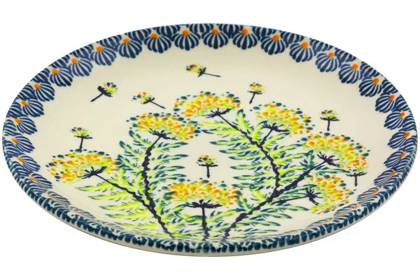 Polish Pottery Plate 6″ Yellow Dandelions