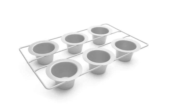 Popover Pan 6 Cup Stainless Steel