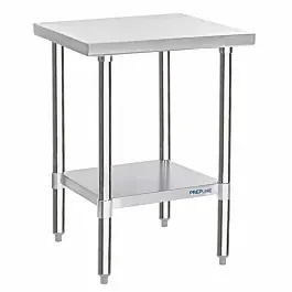 Prepline PWTG-3030 30″D x 30″L Stainless Steel Worktable with Undershelf