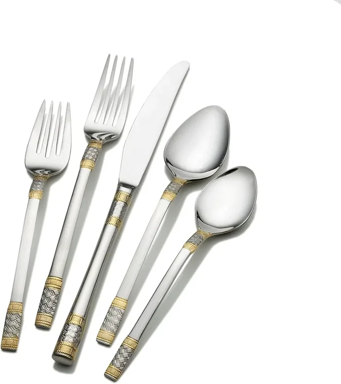 Prestige Wallace Corsica Gold-Accent Flatware, 65 Pc.