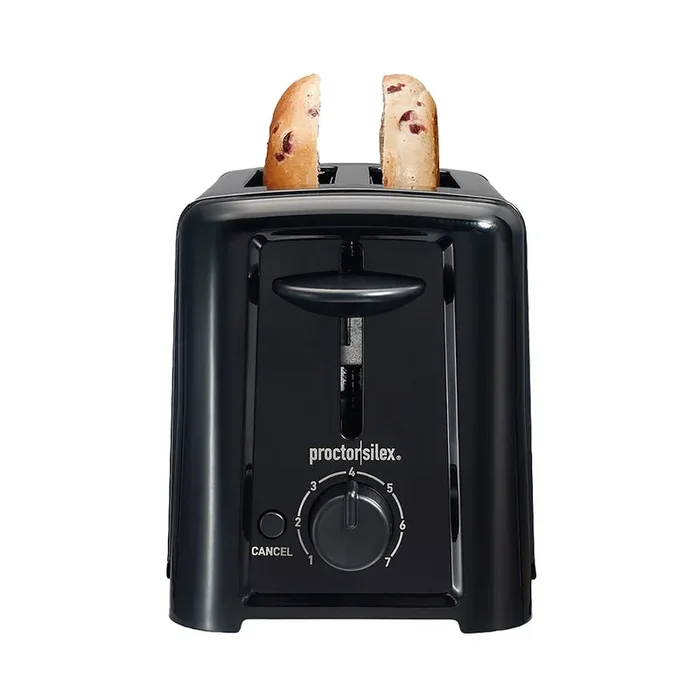 ProctorSilex 22624G Black Compact 2 Slice Toaster