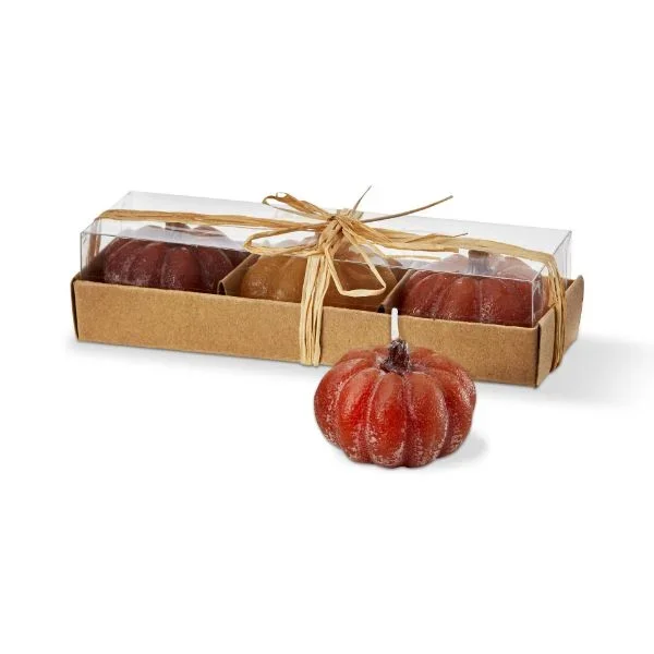 Pumpkin Tealight Candles Set 3