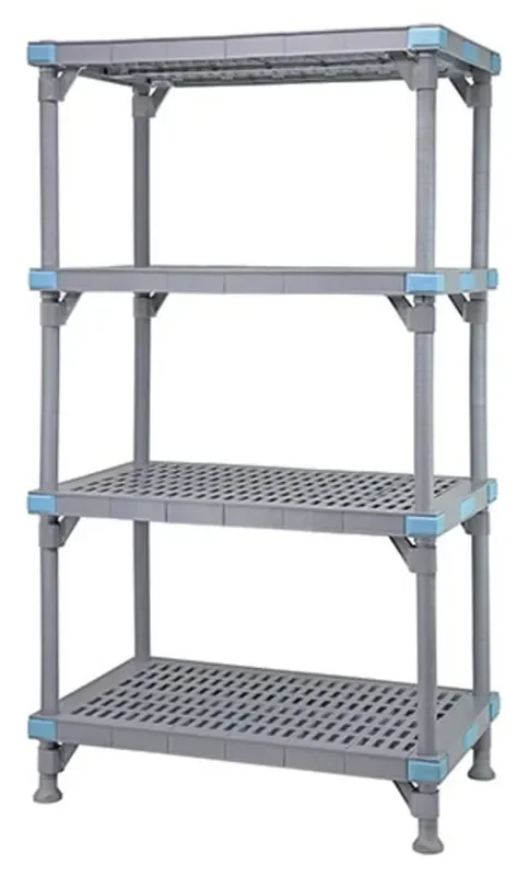 Quantum Food Service QP214274VS-4 Millenia Vented Shelving Unit 4-T 21 x 42 x 74