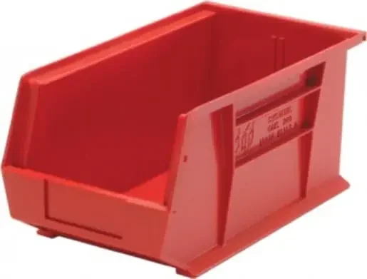 Quantum Food Service QUS240RDCS Ultra Stack & Hang Bin Red 14-3/4in x 8-1/4in x 7in Case Of 12