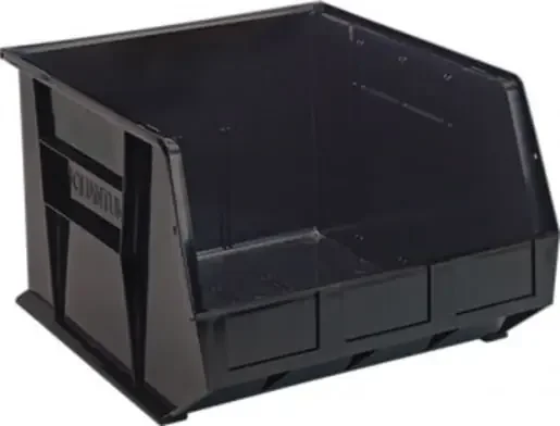 Quantum Food Service QUS270BKCS Ultra Stack & Hang Bin Black 18in x 16-1/2in x 11in Case Of 3
