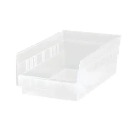 Quantum Storage QSB102CL Clear 11.63 x 6.63 x 4 in Shelf Bin – 30 / CS