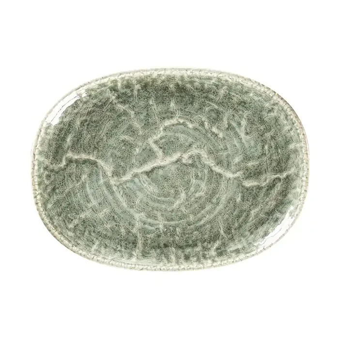 RAK Porcelain KSOP32IN Krush Sage 12.6 x 9.25 Oval Platter – 6 / CS