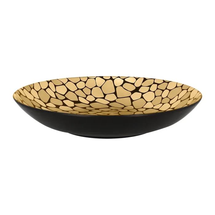 RAK Porcelain PBBUBC26 Opulence Pebbles Gold 10.25 in. Plate – 12 / CS