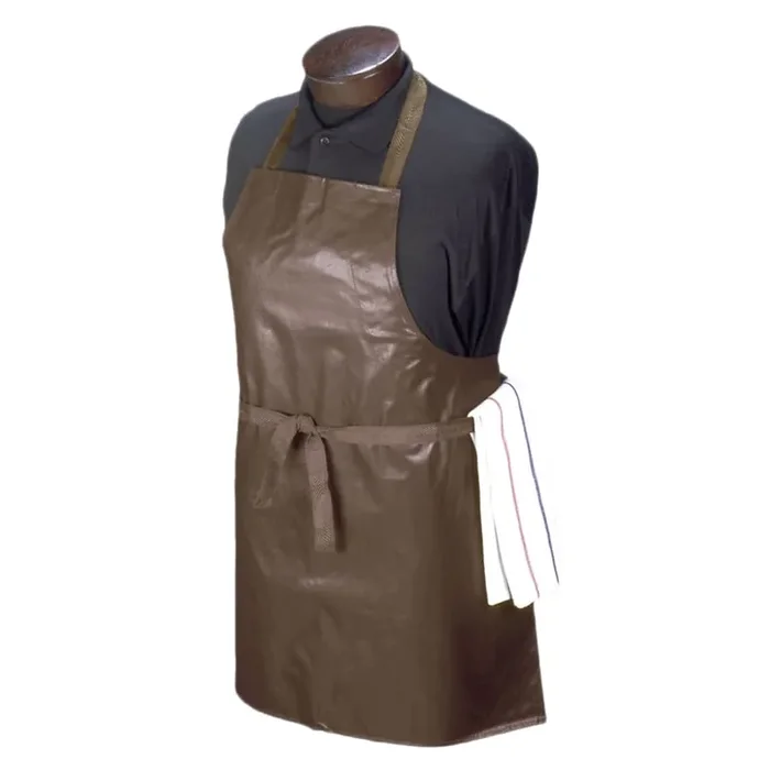 Ritz® VA BROWN Regular Vinyl Bib Apron