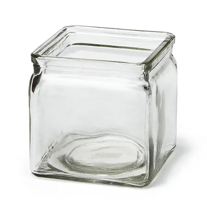 Rosseto GLS024 3-Pc. Clear 3.9″ Square Glass Display Jar Set