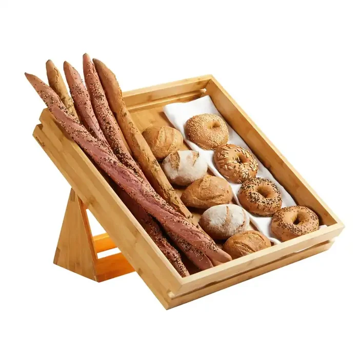 Rosseto SB112 Natura™ Large Bamboo Tray and Stand