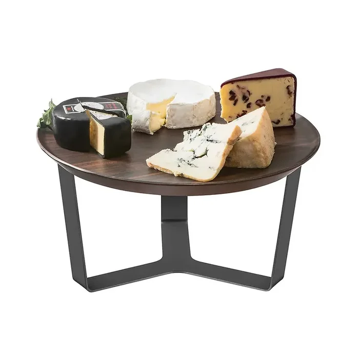 Rosseto SM290 Forme Silver 7″ Riser w/ Walnut Tray