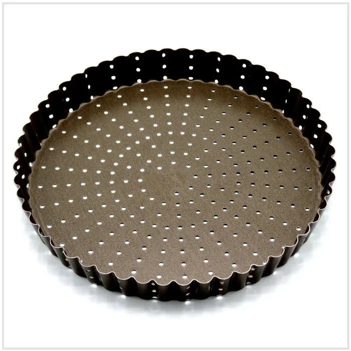 Round Fluted Perforated Tart/Quiche Pan 22cm