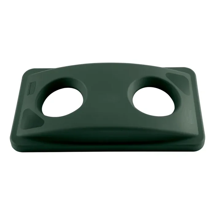 Rubbermaid FG269288GRN Slim Jim Green Bottle / Can Recycling Top