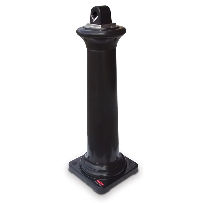 Rubbermaid FG9W3000BLA Tuscan GroundsKeeper Black Smoking Receptacle