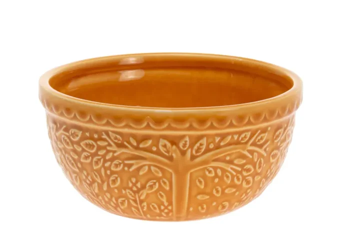 Saffron Bowl Leaf Embossed Bowl