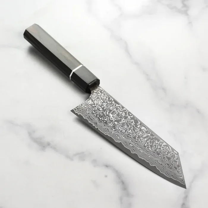 Saji SG2 Black Damascus 6.7″ Bunka, Ebony