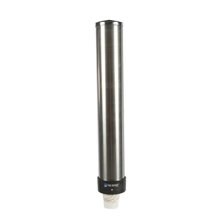 San Jamar C3200P Stainless Pull-Type 6-10 Ounce Beverage Cup Dispenser