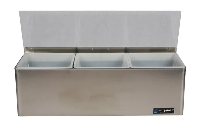San Jamar® B6183L EZ-Chill™ 3 Quart Garnish Center