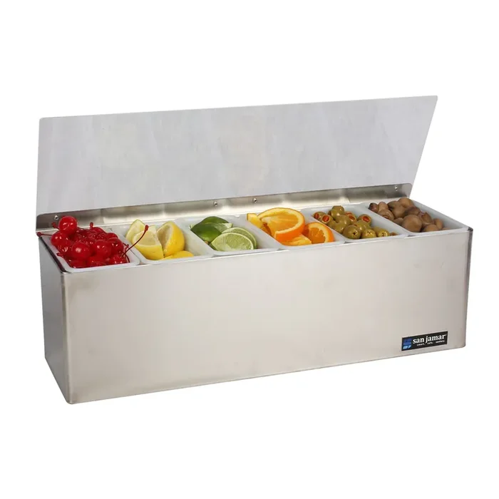 San Jamar® B6186L EZ-Chill™ 6 Quart Garnish Center