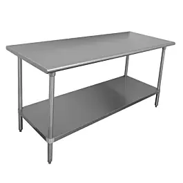 Sapphire SMT-3672G 36″D x 72″L Stainless Steel Worktable with Galvanized Undershelf