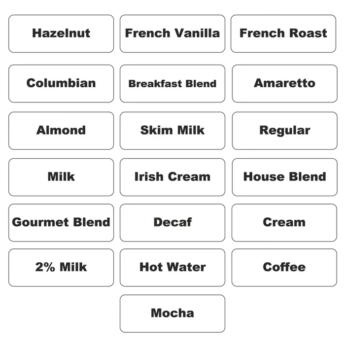 Service Ideas SC1VPABCL Static Cling Variety of Identification Labels