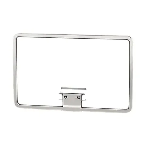 Shaw & Slavsky BMCO3.5X11C Chrome Back Mount Sign Holder
