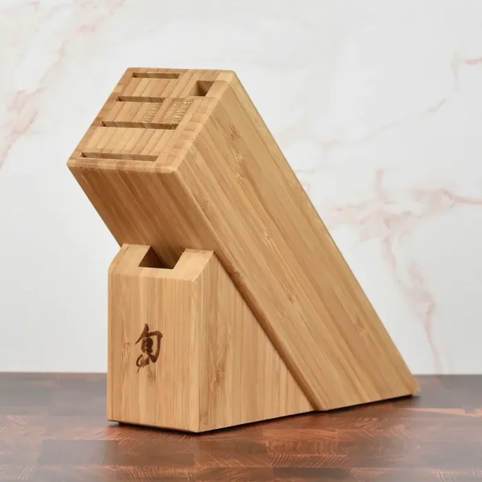 Shun 6 Slot Slimline Bamboo Knife Block