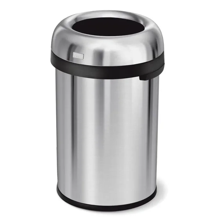 simplehuman CW1471 Brushed S/S 115 Liter Open Top Waste Can