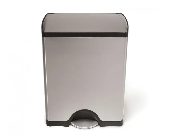 simplehuman CW1816 Brushed S/S Step-On 50 L / 13 Gal Trash Container
