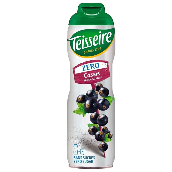 Sirop Zéro à saveur de Cassis 600ml – Teisseire