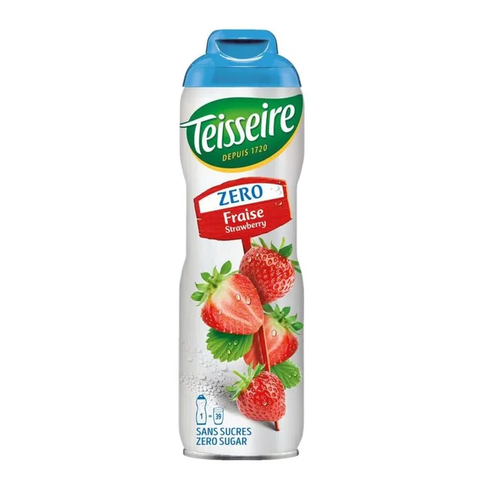 Sirop Zéro à saveur de fraise 600ml – Teisseire