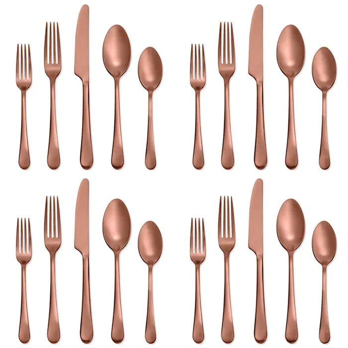 Skandia Mirabella Satin Copper Titanium 20 piece, Service for 4