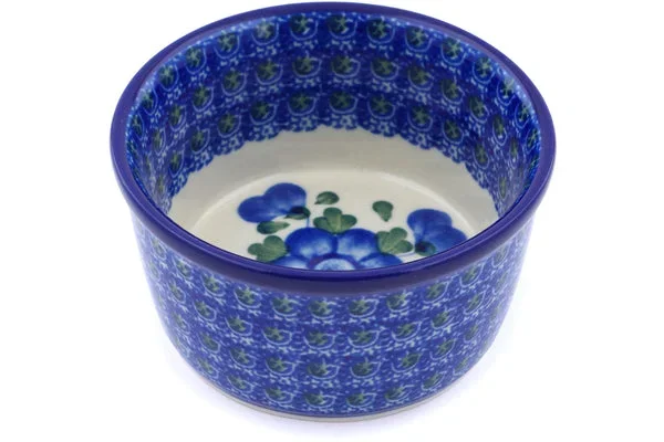 Small Dessert Bowl – Blue Poppies