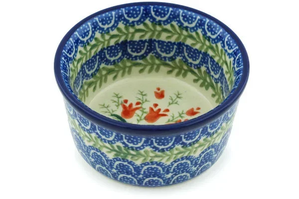 Small Dessert Bowl – Crimson Bells