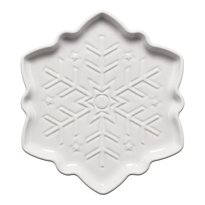 Snowflake Shaped Plate 9 Inch