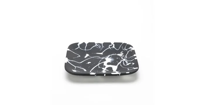 *SPECIAL PRICE* Nashi Home Classical Square Tray, Black Splatter
