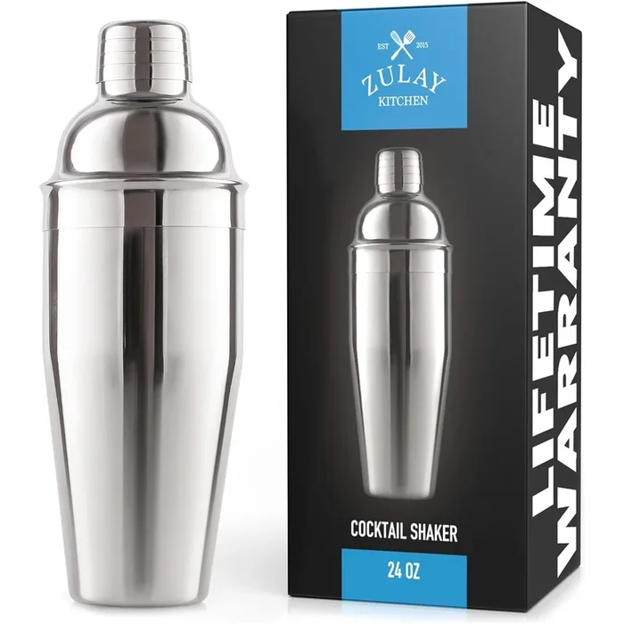 Stainless Steel Martini Shaker w/ Strainer 24oz