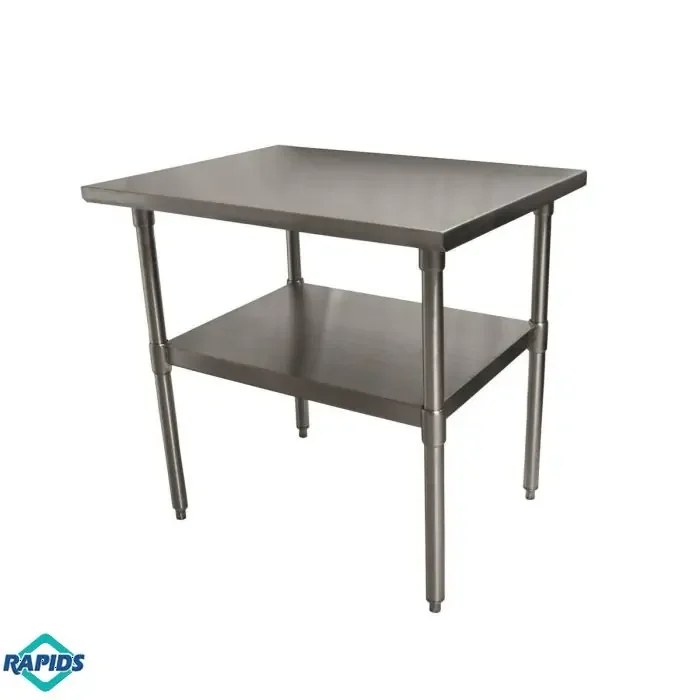 Stainless Steel Work Table 30″ x 24″ with Galvanized Leg & Undershelf