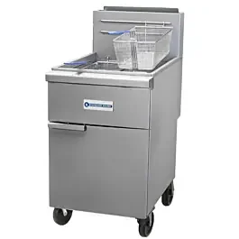 Standard Range SR-F5-LP Liquid Propane 75/80 lb. Stainless Steel Floor Fryer – 150,000 BTU