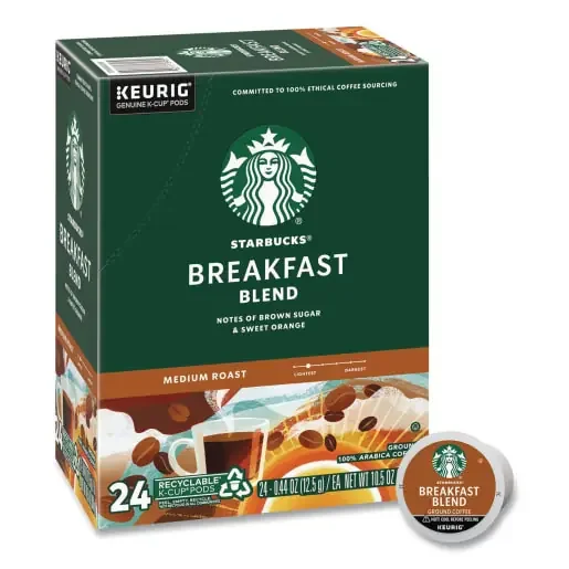 Starbucks SBK011111157 Breakfast Blend K-Cups, 24/box