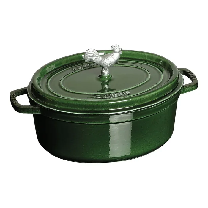 Staub 1123185 Enameled Cast Iron Basil 5.75 Quart Cocotte