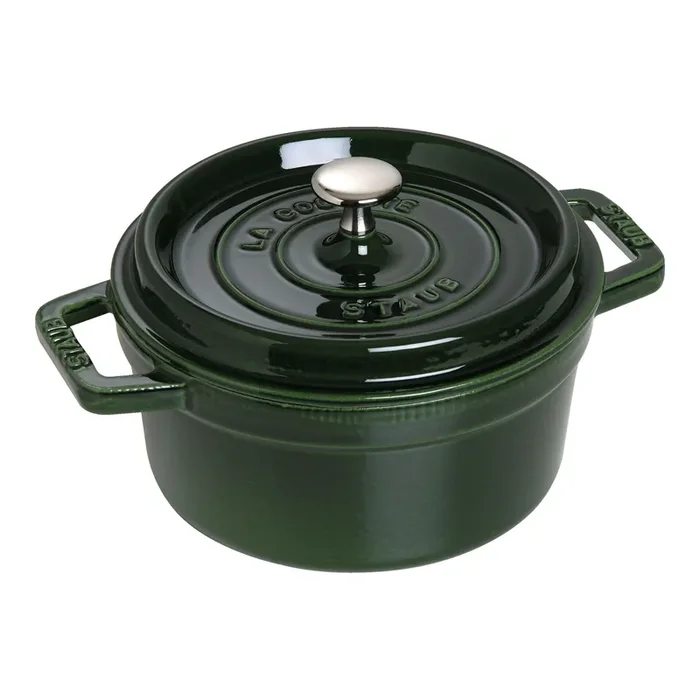 Staub Cast Iron 2.75 qt, Round, Dutch Oven, Basil – Factory Second