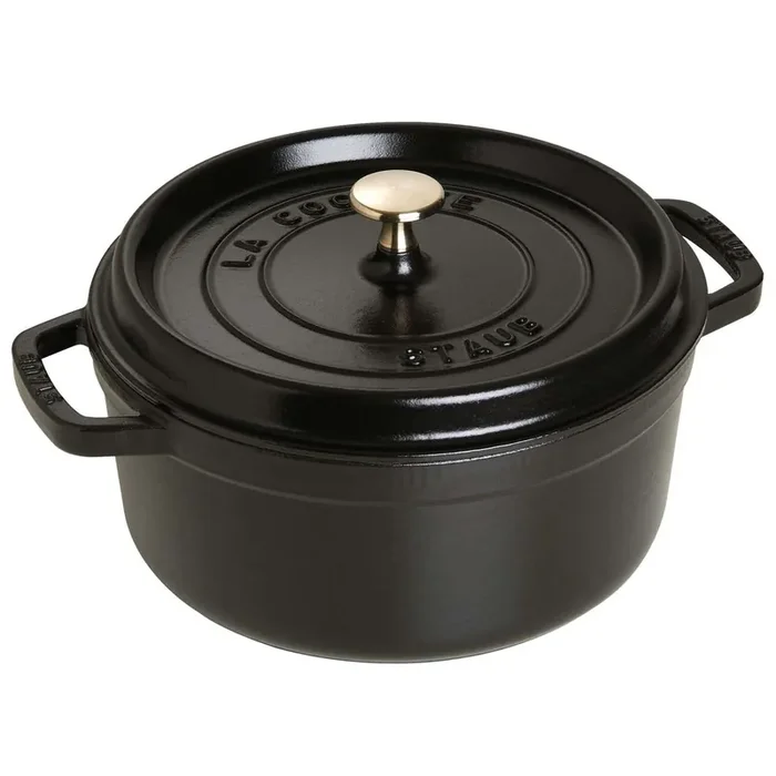 Staub Cast Iron 4-Quart Round Cocotte – Matte Black
